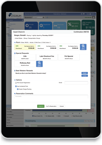 Staff Mobile Check-In Tablet